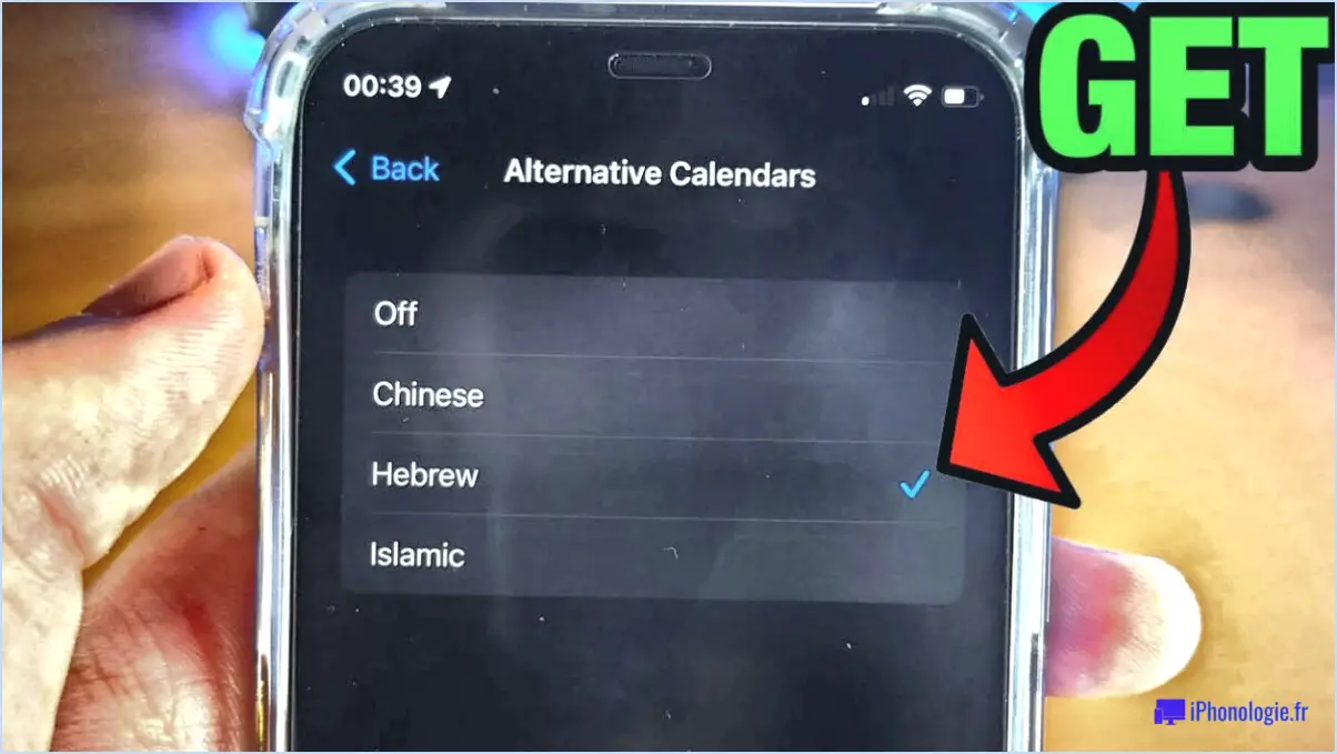 Comment ajouter un calendrier hébraïque sur l'iphone?