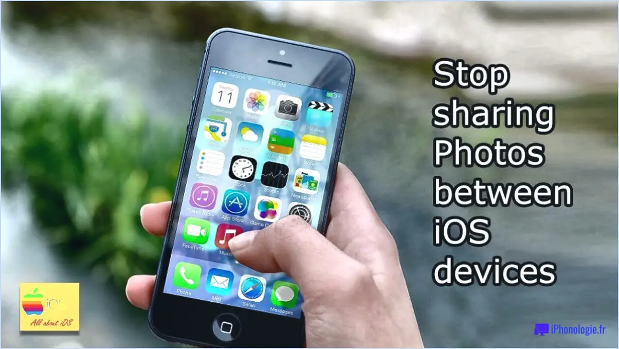Comment arrêter le partage des photos entre l'iphone et l'ipad?