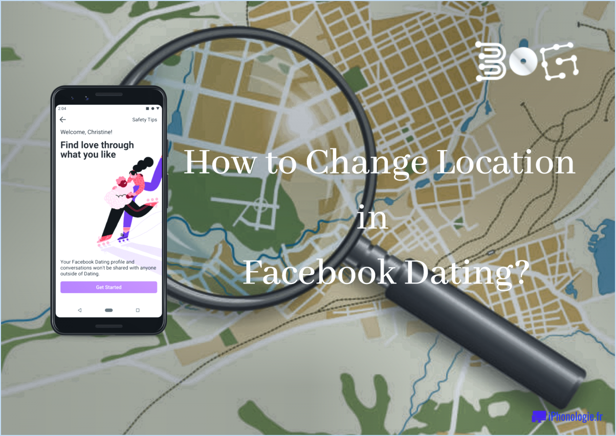Comment changer le lieu de rendez-vous sur facebook?