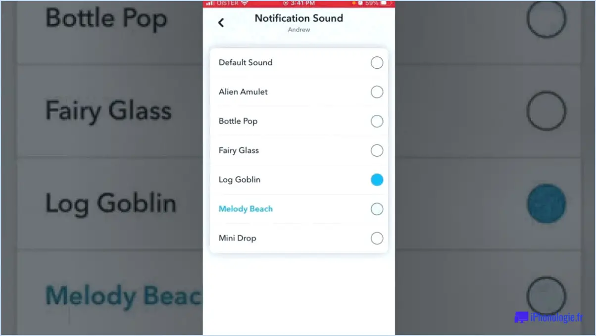 Comment changer le son de la notification de snapchat iphone?