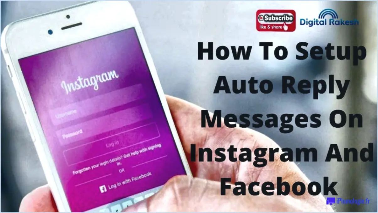 Comment configurer un message automatique sur instagram