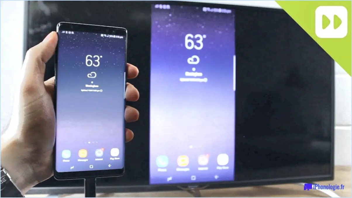Comment connecter le Galaxy Note8 à un téléviseur?