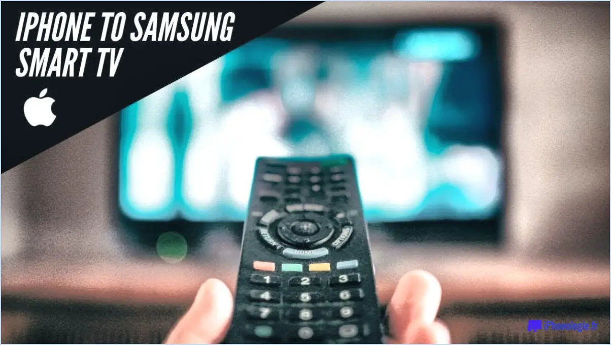 Comment connecter l'iphone à la smart tv de samsung via bluetooth?