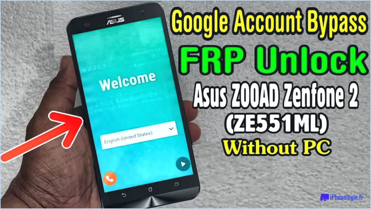 Comment contourner Google sur un ASUS zenfone?