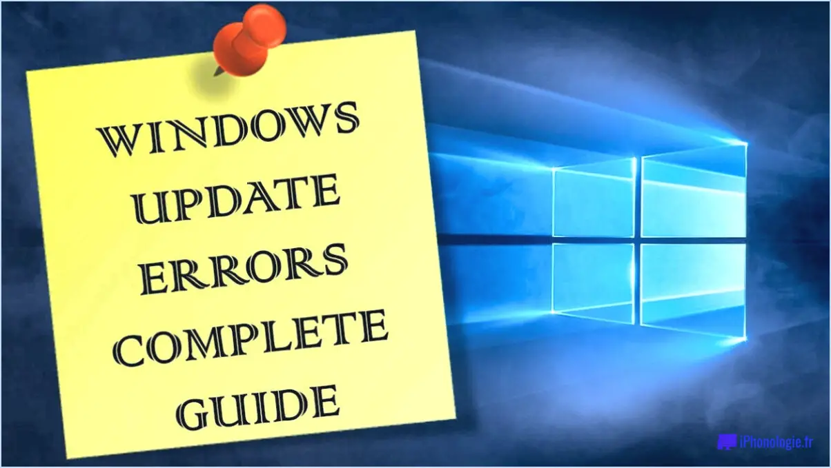 Comment corriger l'erreur 80072efd de windows update dans windows 10 7 étapes?