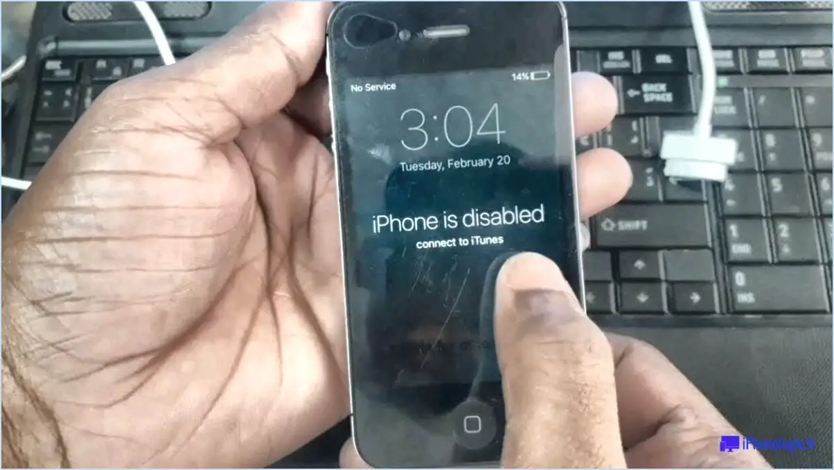 Comment débloquer l'iphone 4s désactivé?