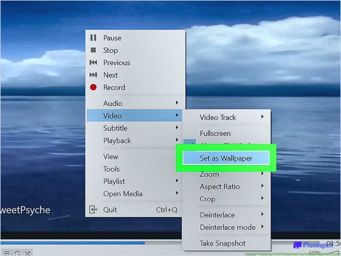 Comment définir la vidéo comme fond d'écran dans windows 10?