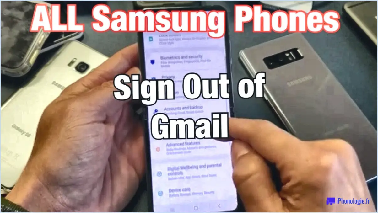 Comment désactiver le courrier électronique sur mon Samsung?