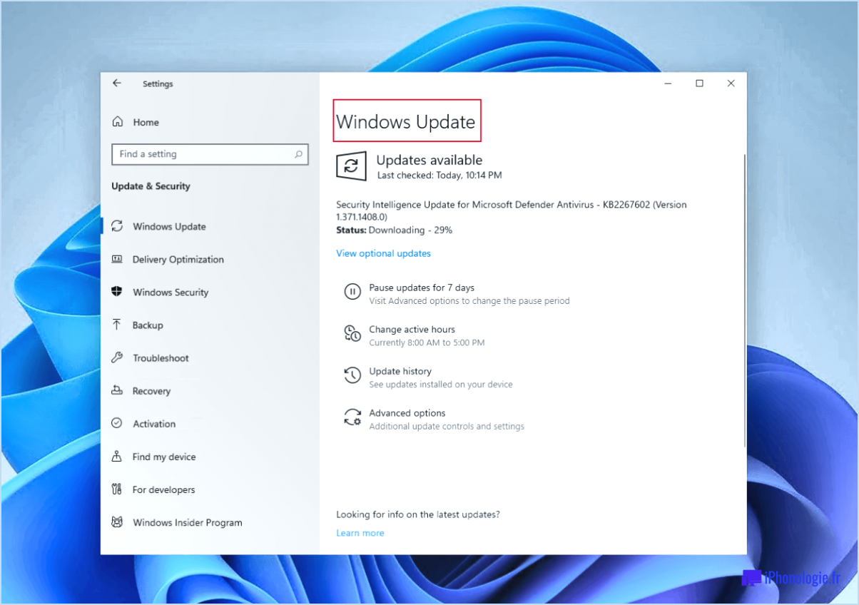 Comment empêcher la mise à jour de windows 11 de s'installer sur votre pc windows 10?