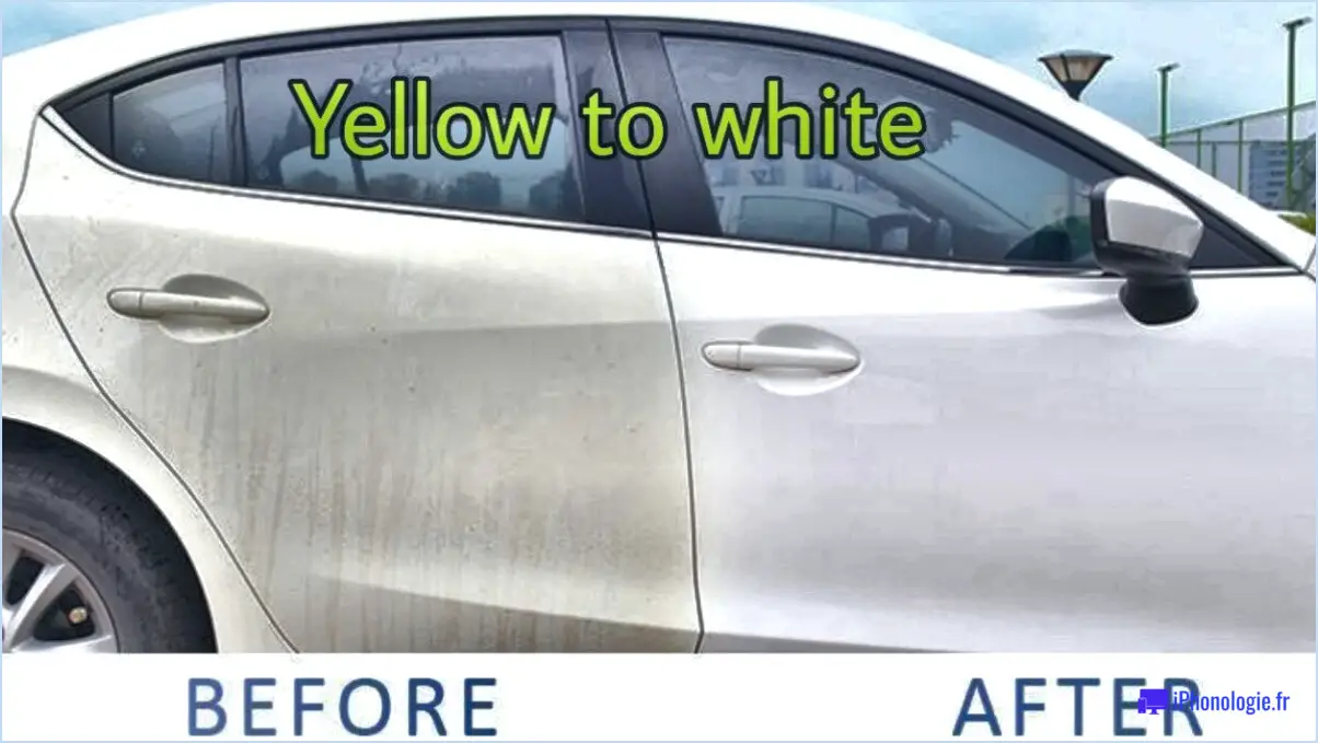 Comment enlever le jaunissement de la peinture blanche d'une voiture?