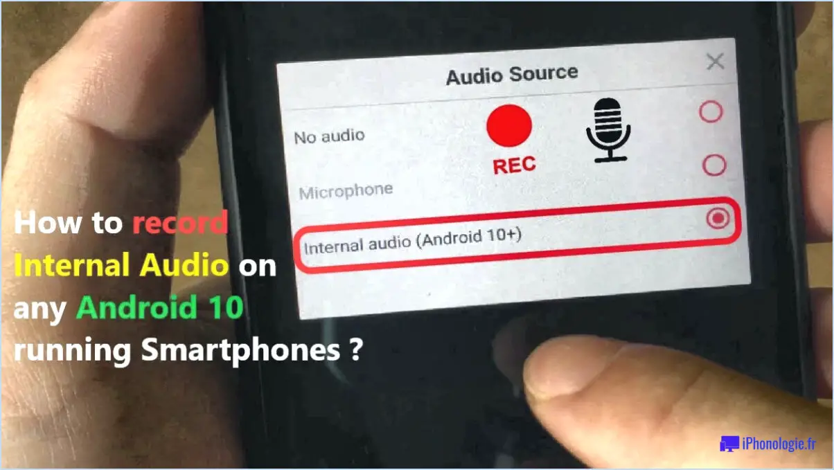 Comment enregistrer l'audio interne sur android sans root?