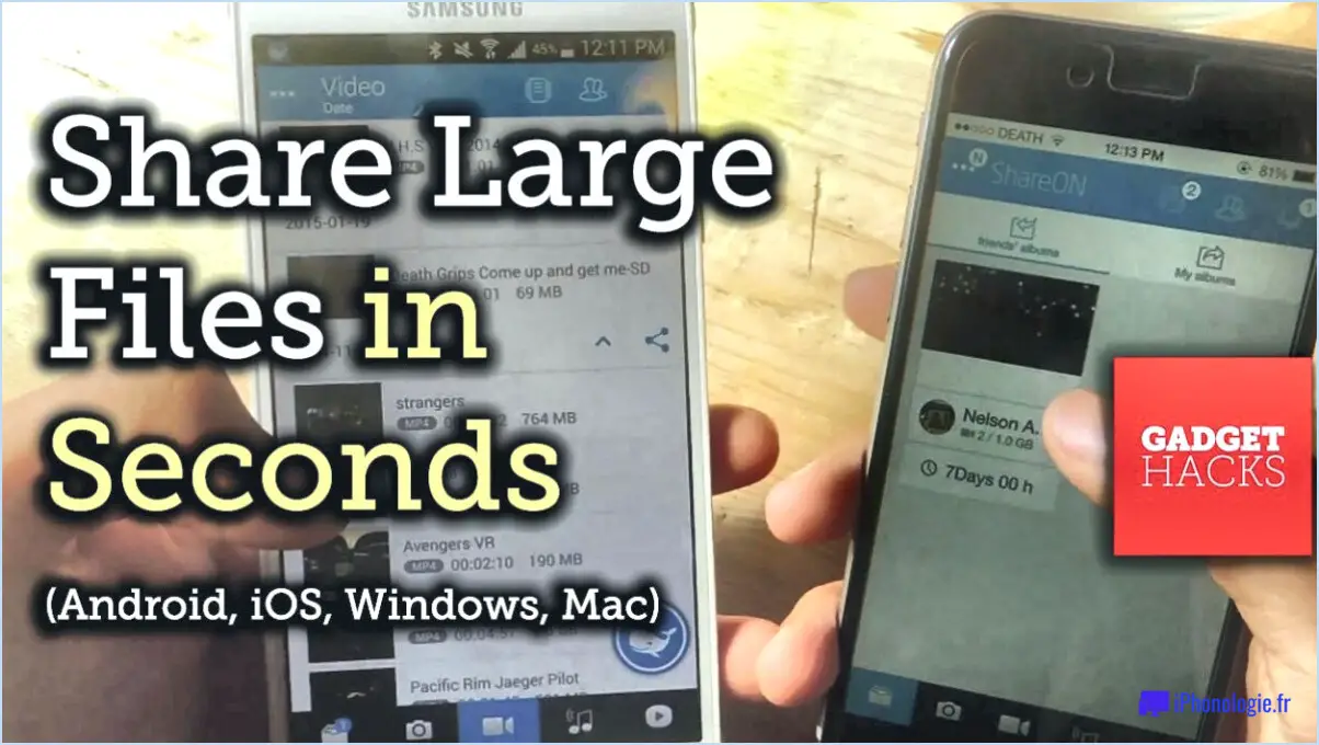 Comment envoyer de longues vidéos d'android à iphone?