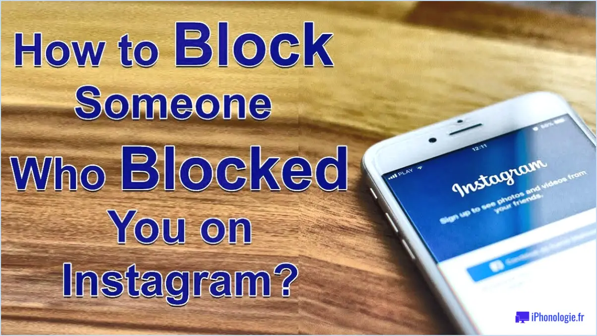 Comment envoyer un message à quelqu'un qui vous a bloqué sur instagram?