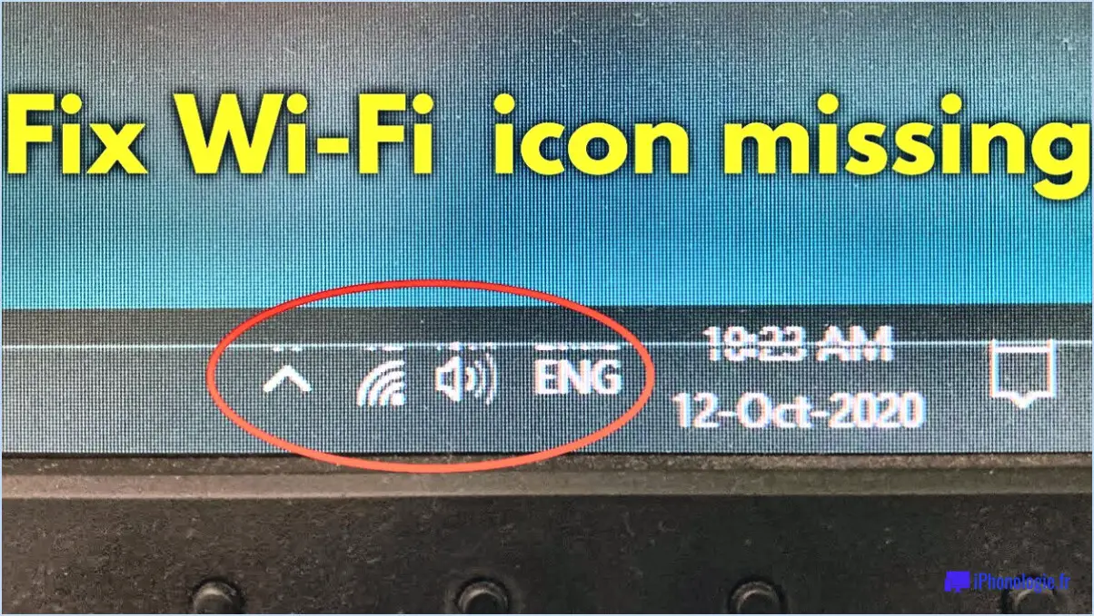 Comment faire pour que l'icône de la connexion sans fil soit absente de la barre des tâches de Windows 10?