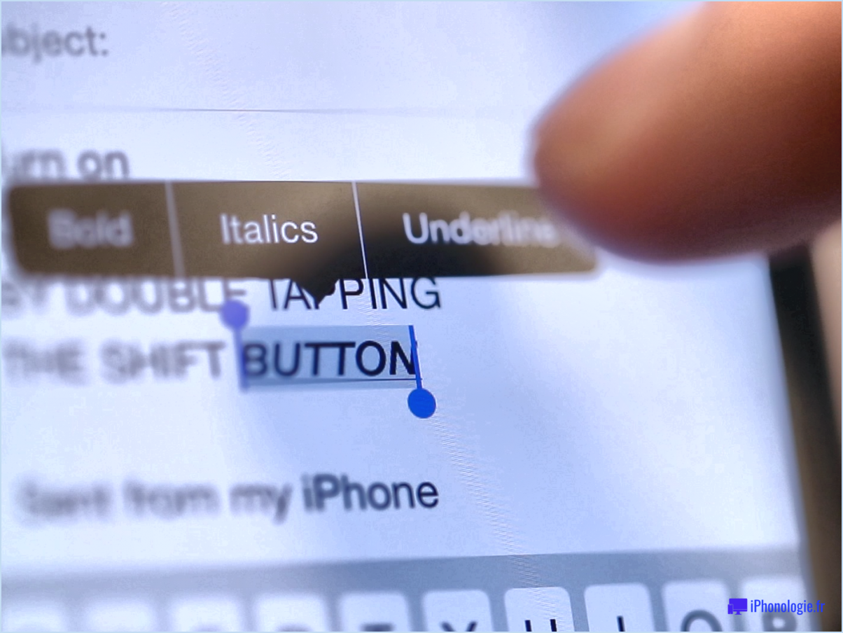 Comment mettre en italique sur iphone?
