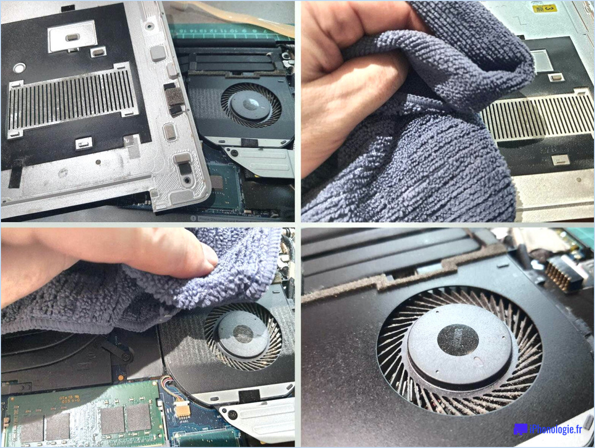 Comment nettoyer le ventilateur d'un ordinateur portable sans air comprimé?