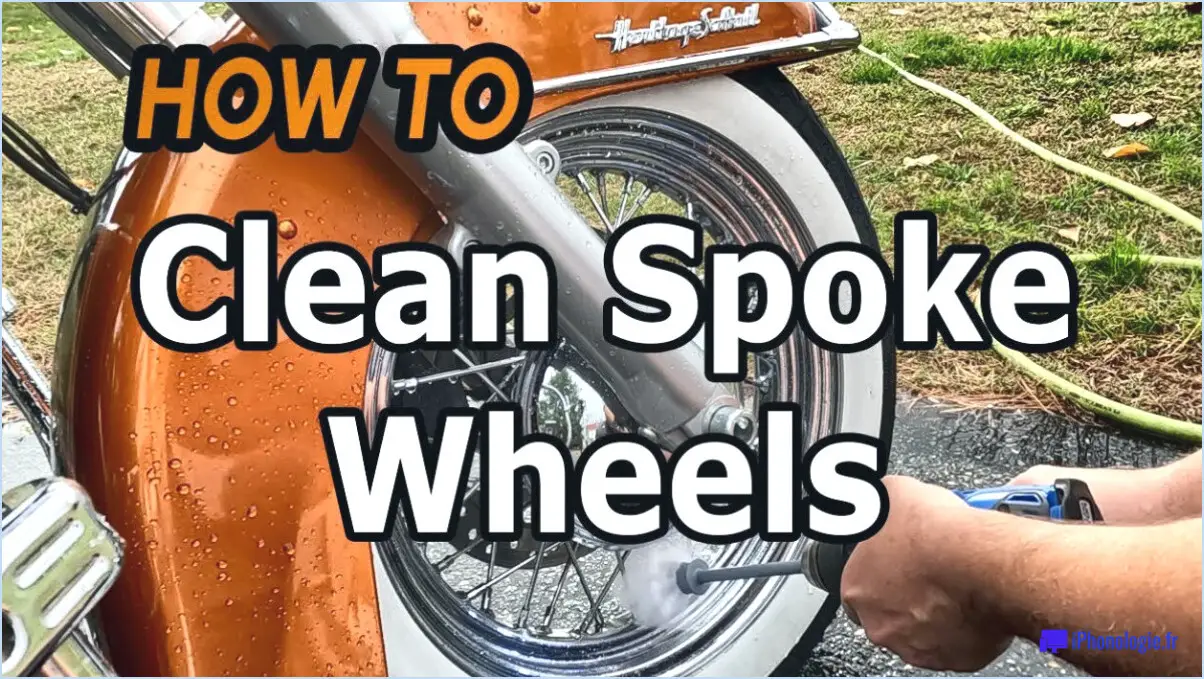 Comment nettoyer les roues de moto à rayons?