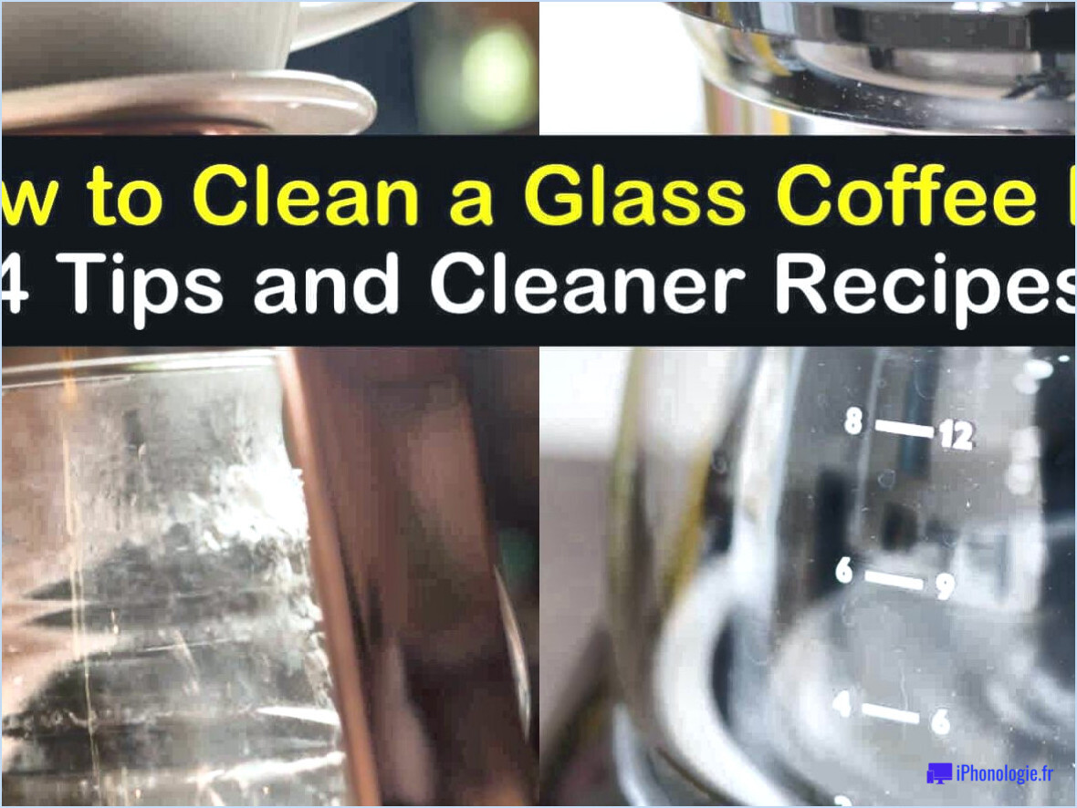 Comment nettoyer une cafetière en verre?