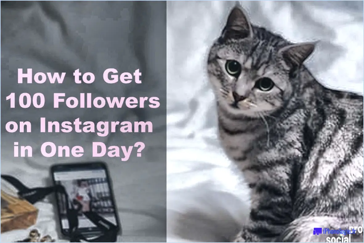 Comment obtenir 100 followers sur instagram en un jour?