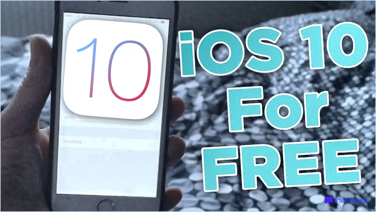 Comment obtenir ios 10 sur l'iphone 4?