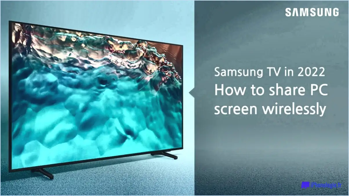 Comment partager l'écran de mon pc avec la smart tv de samsung?