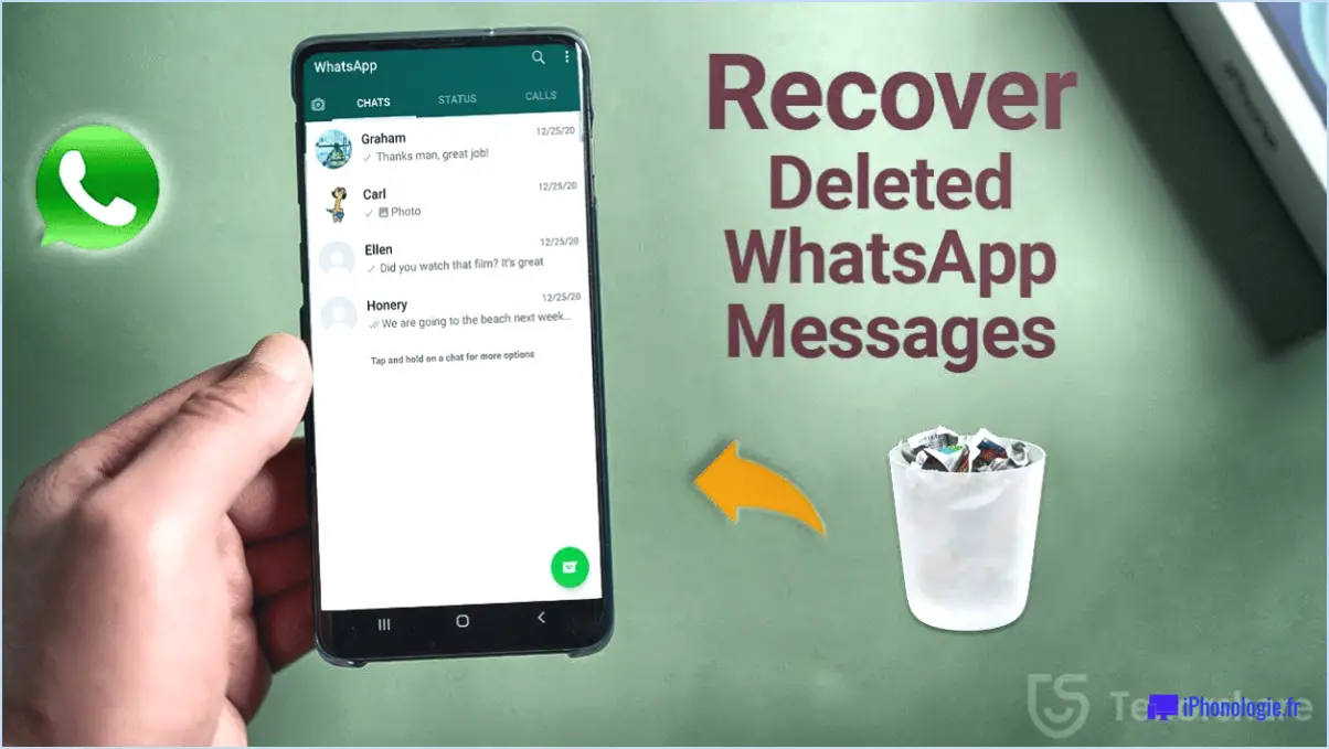 Comment récupérer les messages whatsapp supprimés sur son téléphone portable?
