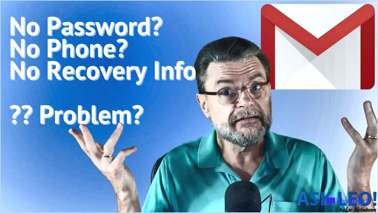 Comment récupérer mon compte Google sans mot de passe?
