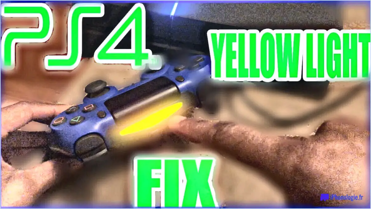 Comment réparer la lumière jaune sur ma manette ps4?