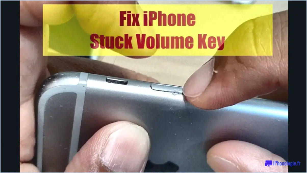 Comment réparer le bouton de volume bloqué sur l'iphone?