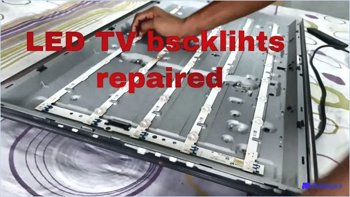 Comment réparer le rétroéclairage de la smart tv de samsung?