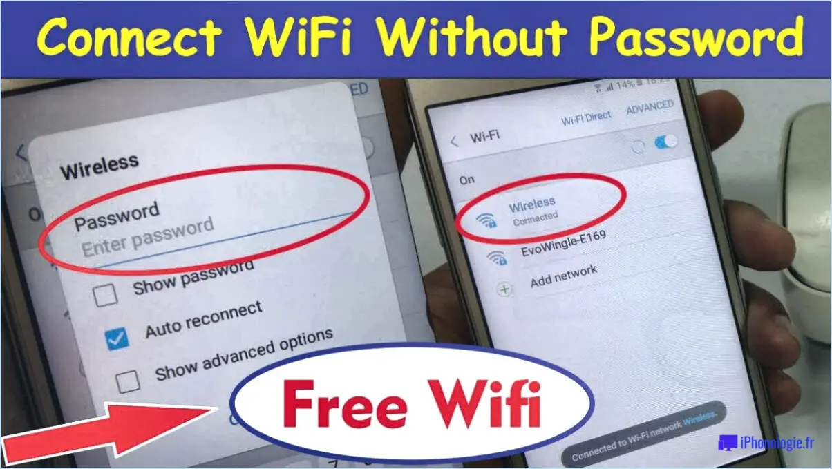 Comment se connecter au wifi sans mot de passe sur iphone?