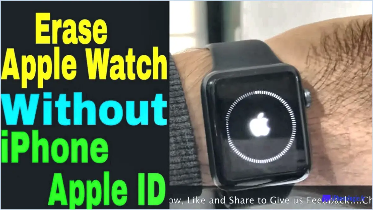 Comment se débarrasser de l'Apple ID de quelqu'un d'autre sur mon Apple Watch?