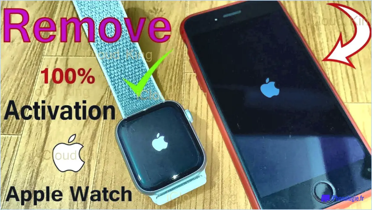 Comment supprimer le verrou d'activation sur l'apple watch sans iphone?