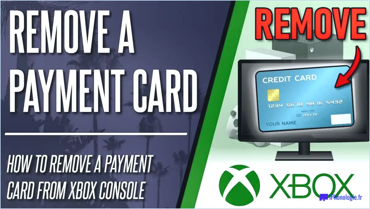 Comment supprimer ma carte de crédit de fortnite Xbox?