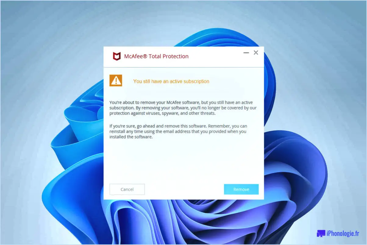 Comment supprimer mon compte McAfee?