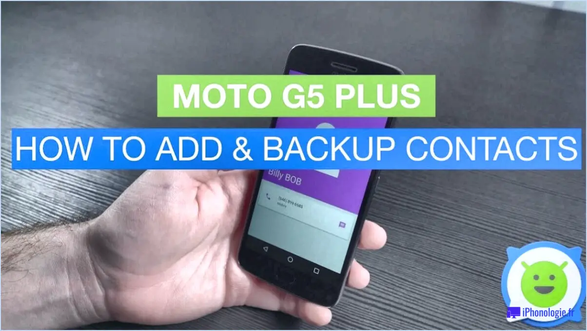 Comment supprimer plusieurs contacts dans le Moto g5 plus?