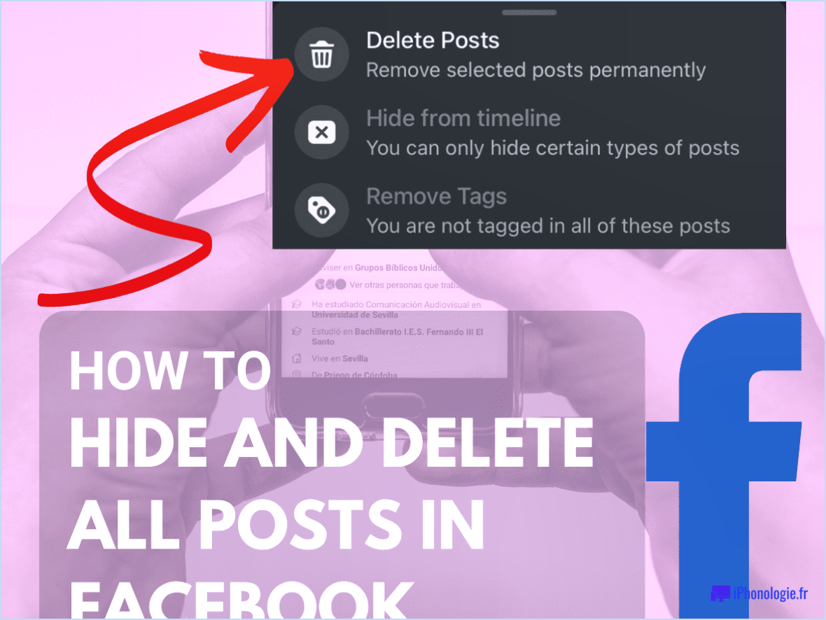 Comment supprimer toutes mes photos facebook en une seule fois?