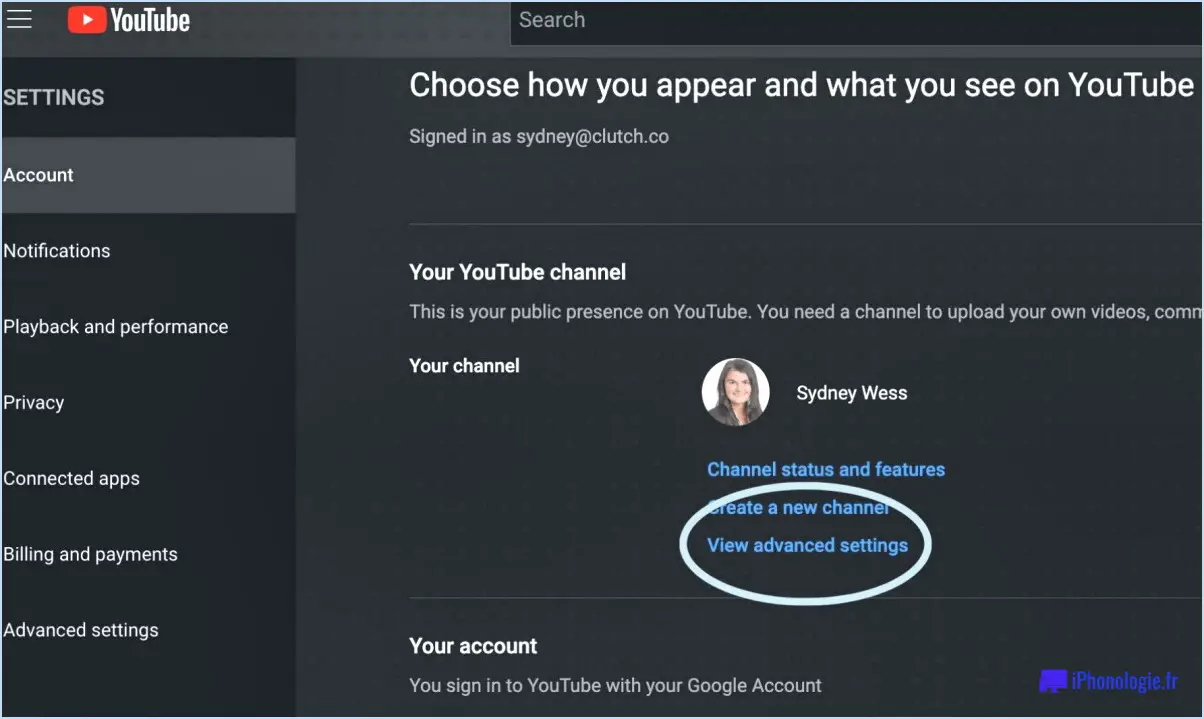 Comment supprimer un compte de marque youtube?