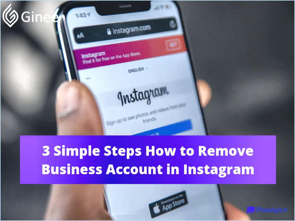 Comment supprimer un compte professionnel instagram?