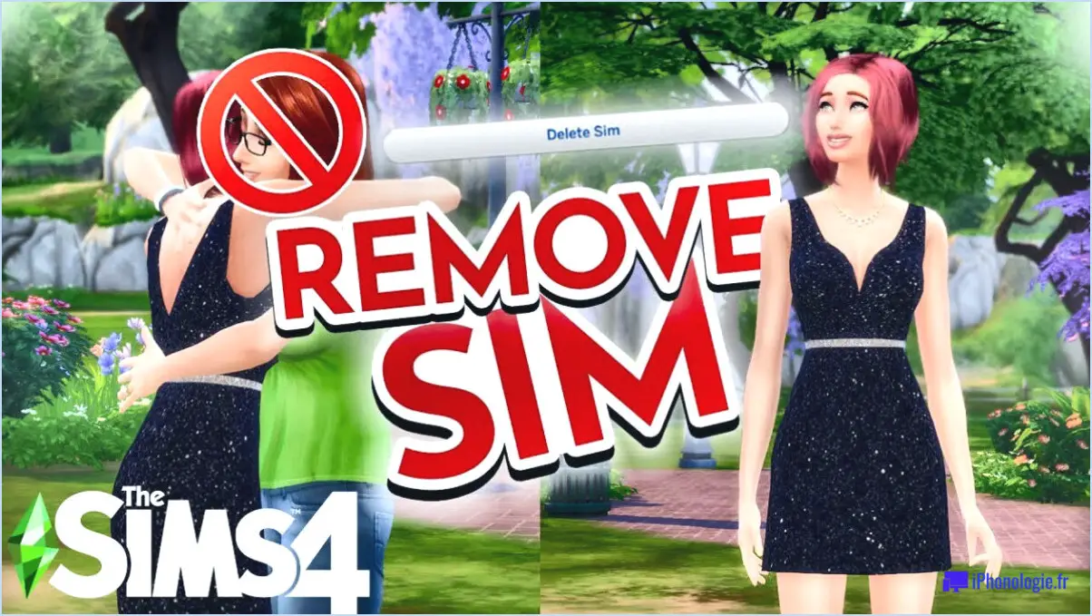 Comment supprimer un compte Sims 4?