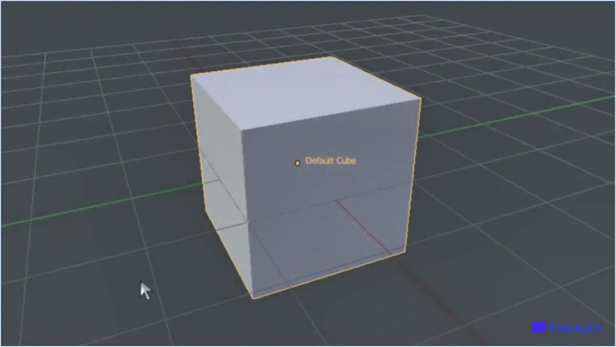 Comment supprimer un cube dans blender?