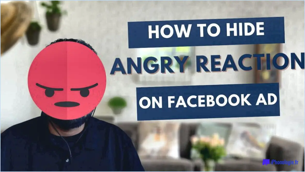 Comment supprimer une réaction sur un post facebook?