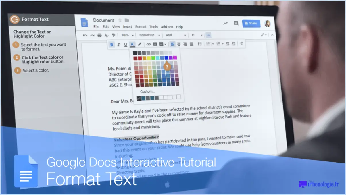 Comment surligner du texte dans Google Docs?