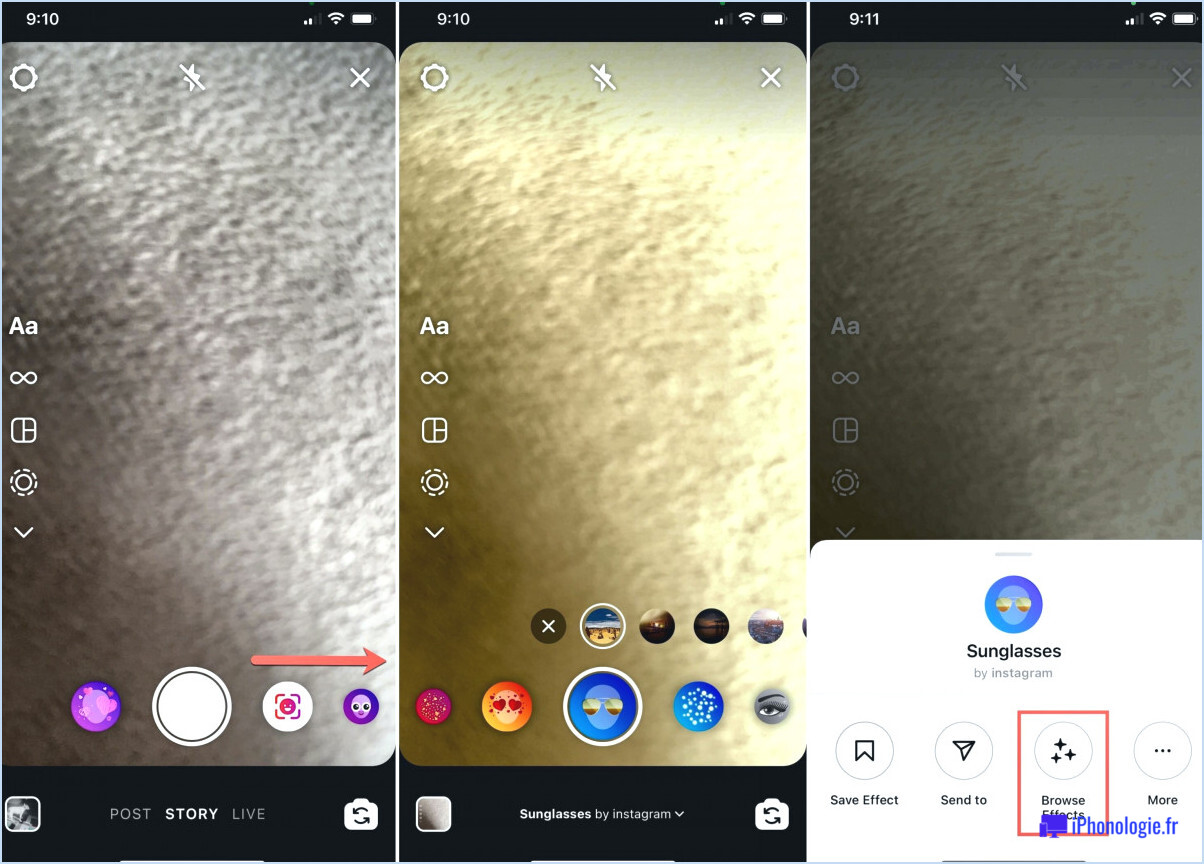 Comment utiliser les filtres instagram story sauvegardés sur camera roll?