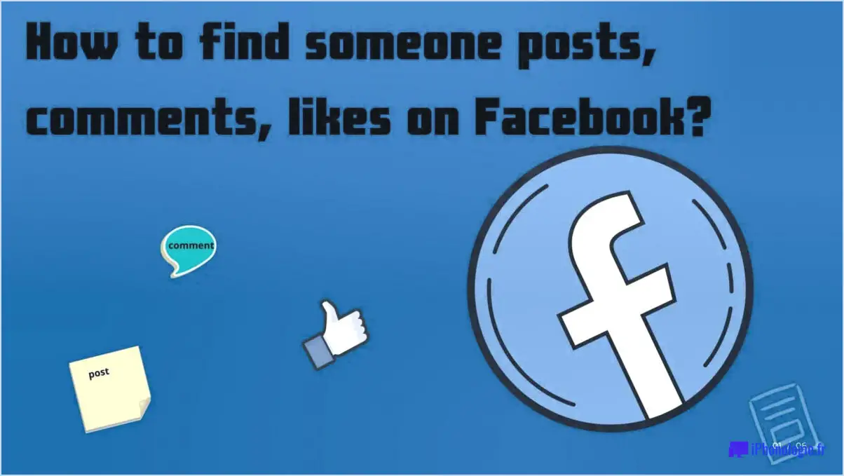 Comment voir les posts aimés par quelqu'un sur facebook?