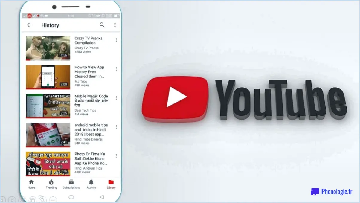 Comment voir l'historique de visionnage sur YouTube sans se connecter?