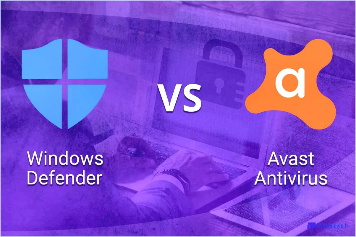 Comparaison des antivirus : Windows Defender vs Avast?
