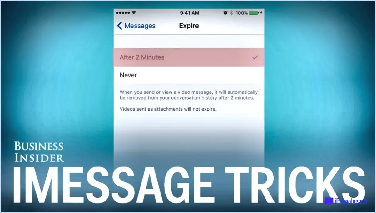 Envoyer un message texte autodestructeur iphone?
