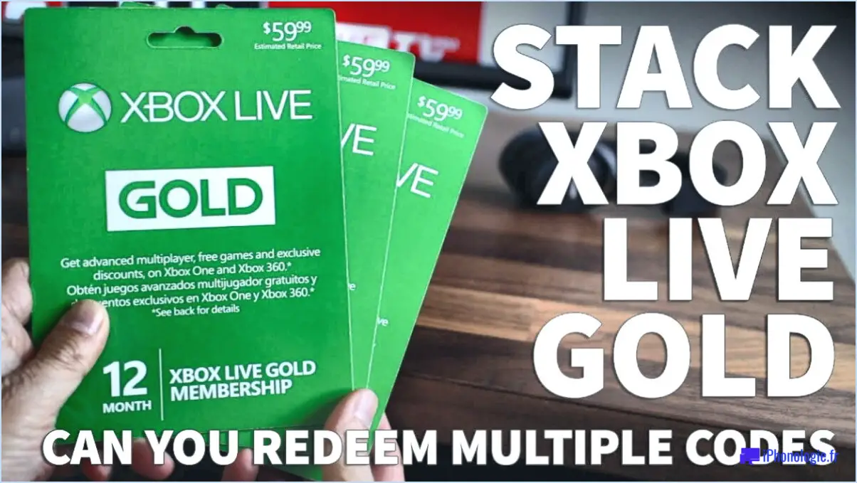 Les abonnements à xbox live gold sont-ils cumulables?