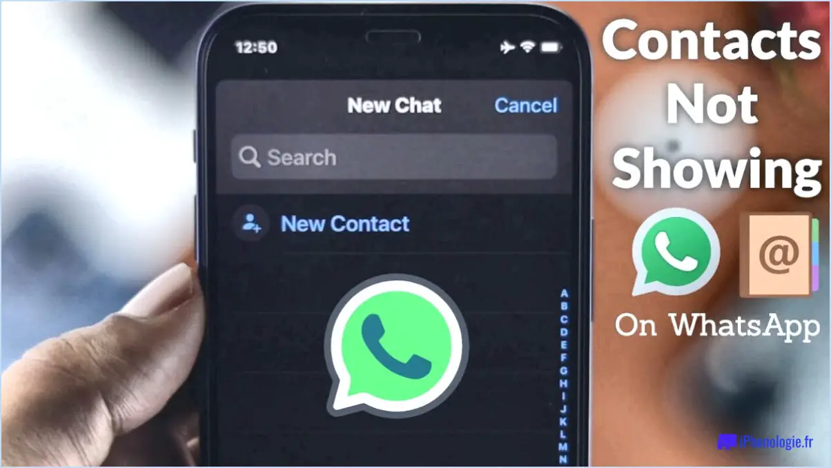 Perte de contacts sur whatsapp iphone?